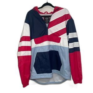 Multi-Color Pullover‎ Windbreaker Size XL Colorblock Athletic Patriotic